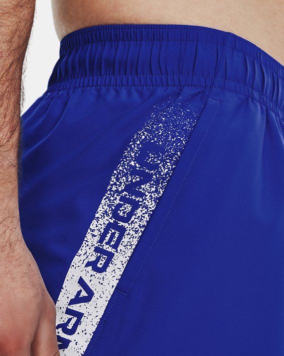 Men's UA Woven Graphic Shorts, Blue, pdpMainDesktop image number 3